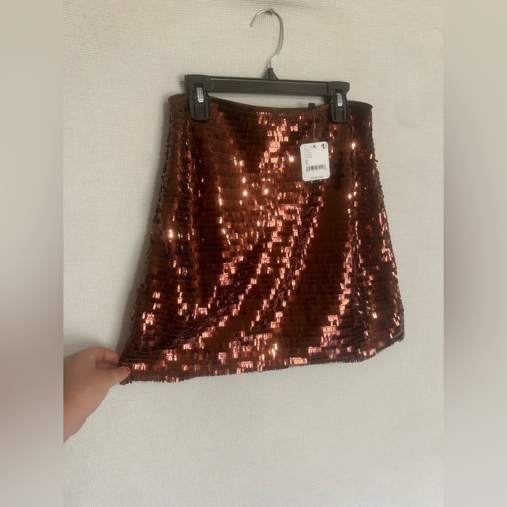 Nwt free people en saison sequined mini skirt